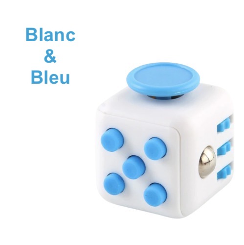 Fidget Cube Blanc & Bleu